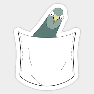 Peeking Pocket Pet - Funny Pigeon Sticker